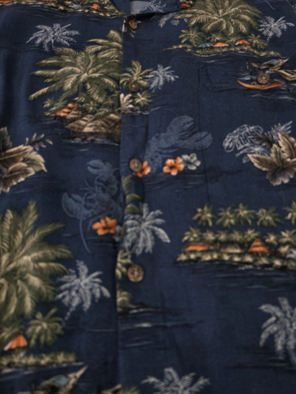 2 Batik Bay Men’s Tropical Hawaiian Button Down Shirt Palm Tree Size XXL - Picture 4 of 16